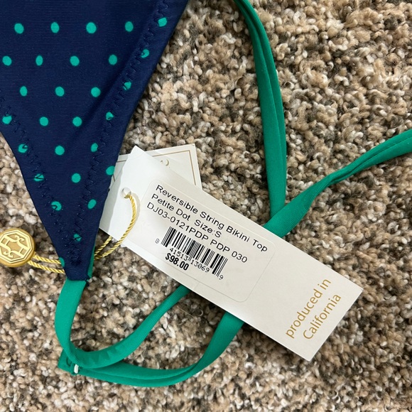 NWT reversible string bikini top size small James Draper Helen Jon - Picture 4 of 8